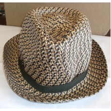 NEW Chico&apos;s Cocoa Bean Fedora Summer Hat Grosgrain Ribbon Browns NWT 451002096483 eb-93046387